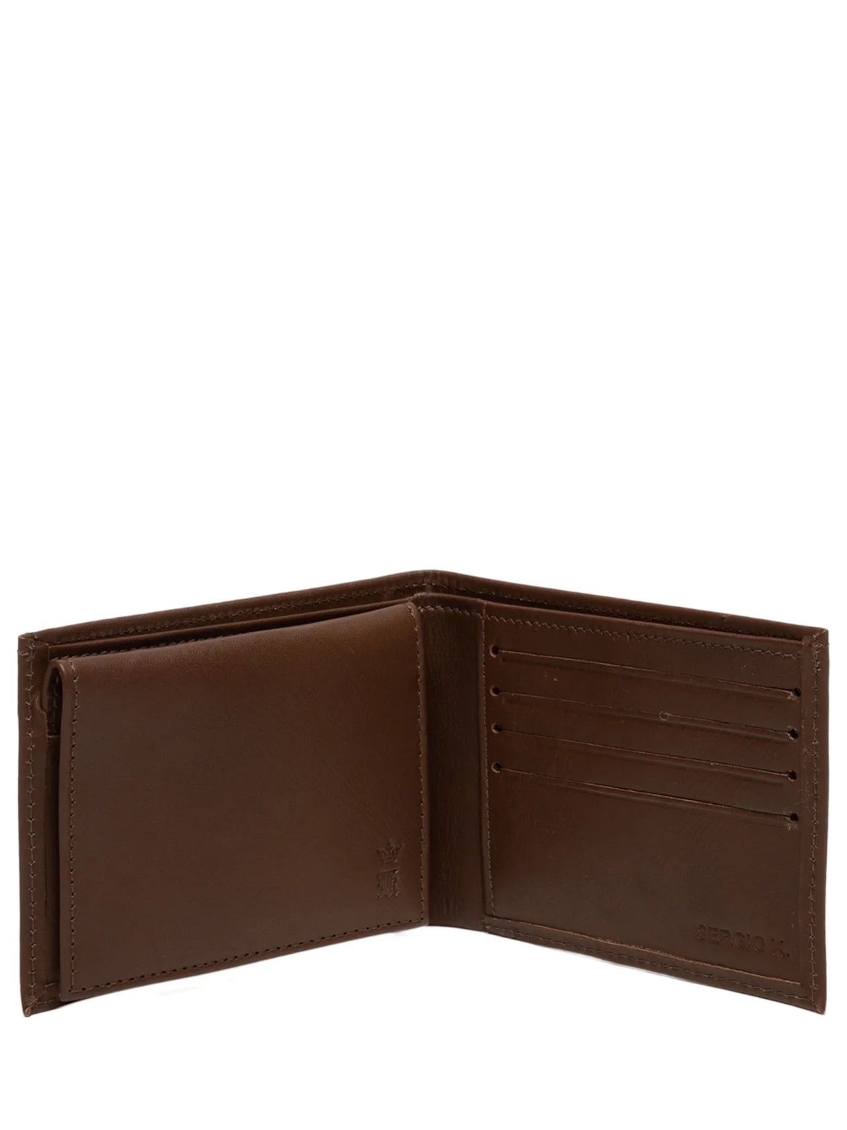 Men's Double Leather Wallet - Brown